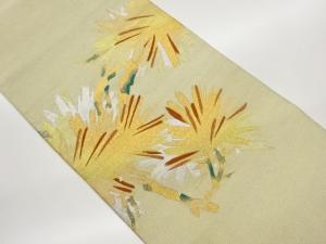 綴れ抽象松模様織出し名古屋帯